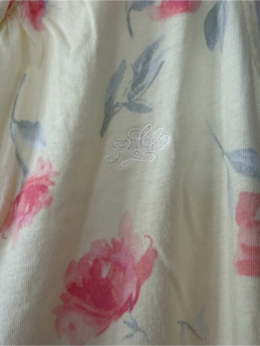 Lauren Ralph Lauren 2X Floral Sleep Dress Nightgown Yellow & Pink - Picture 2 of 5